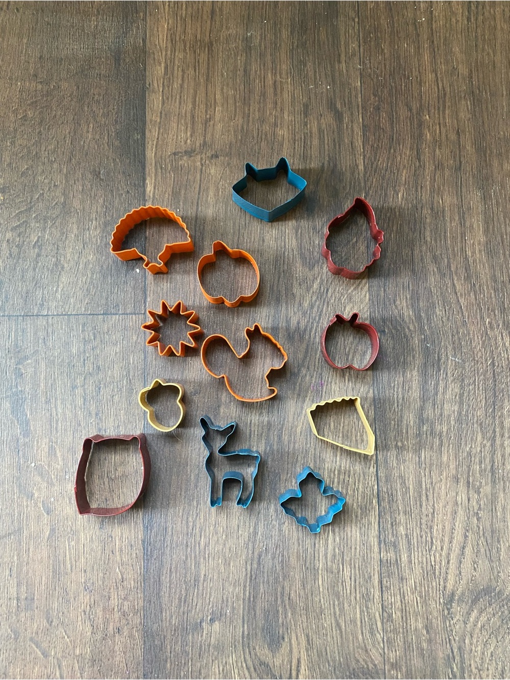 Autumn Animal & Leaf Cookie Cutter Set - Multicolor
